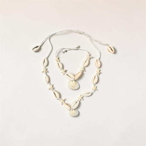 Collier "Summer Vibes" en coquillages naturels قلادة الصيف الكلاسيكية بأصداف الكوري الطبيعية